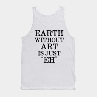 EA1 Earth Art WHITE Print Tank Top